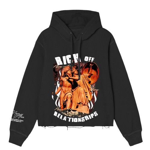 Black Rich Off Relationships Graphic Statue Hoodie